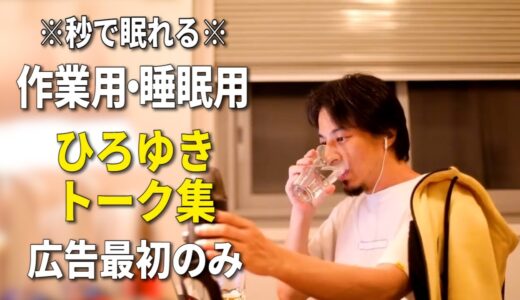 【睡眠用強化版】秒で眠れるひろゆきのトーク集 Vol.73【作業用にも 広告は最初のみ（途中広告・後広告なし）集中・快眠音質】※10分後に画面が暗くなります