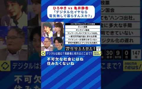 【 #ひろゆき 】政界の超重鎮 #亀井静香 に論破攻め？#アベプラ #衆院選 #衆議院選挙 #shorts