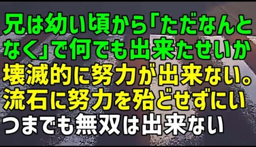 【スカッとひろゆき】兄は幼い頃から「ただなんとなく」で何でも出来たせいか、壊滅的に努力が出来ない。流石に努力を殆どせずにいつまでも無双は出来ない