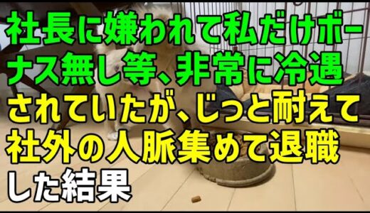 【スカッとひろゆき】社長に嫌われて私だけボーナス無し等、非常に冷遇されていたが、じっと耐えて社外の人脈集めて退職した結果