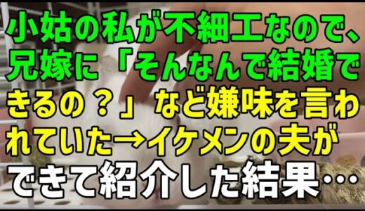 【スカッとひろゆき】小姑の私が不細工なので、兄嫁に「そんなんで結婚できるの？」など嫌味を言われていた→イケメンの夫ができて紹介した結果・・・