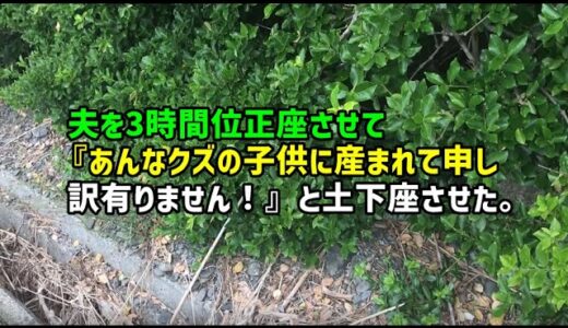 【スカッとひろゆき】夫を3時間位正座させて『あんなクズの子供に産まれて申し訳有りません！』と土下座させた。
