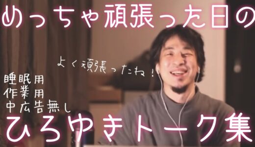 【睡眠導入】今週頑張ったからパァ〜っとひろゆきトーク集聞いて寝る(睡眠用　中広告なし）/字幕可/音質調整済