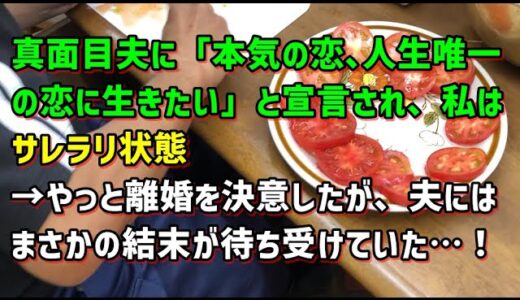 【スカッとひろゆき】【修羅場】真面目夫に「本気の恋、人生唯一の恋に生きたい」と宣言され、私はサレラリ状態→やっと離婚を決意したが、夫にはまさかの結末が待ち受けていた・・・！