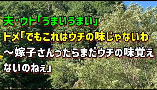 【スカッとひろゆき】夫･ウト｢うまいうまい」 トメ｢でもこれはウチの味じゃないわ～嫁子さんったらまだウチの味覚えないのねぇ｣