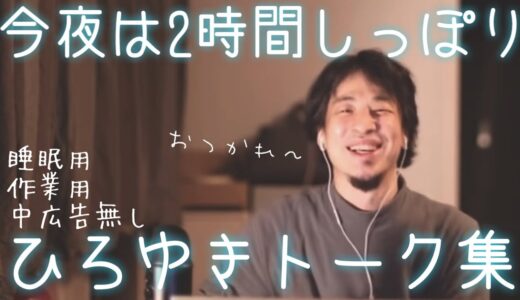 【睡眠導入】今夜はしっぽりひろゆきトーク集（作業用  中広告なし）/字幕可/画面・音質調整済