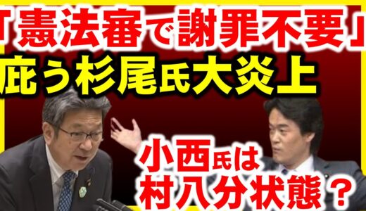 流石小西ひろゆき議員の後任！杉尾秀哉議員、憲法審で小西議員謝罪不要発言で炎上