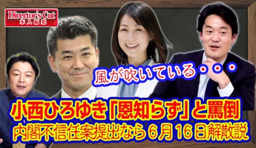 小西ひろゆき「恩知らず」と維新・馬場代表を罵倒。自民党に入ったら俺様が総理大臣。内閣不信任案提出なら６月１６日解散説｜【ライブ切り取り】（公式・本人）#221