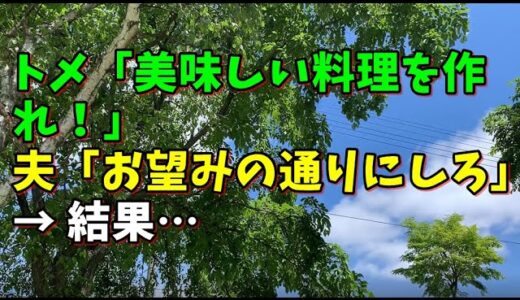 【スカッとひろゆき】トメ「美味しい料理を作れ！」 夫「お望みの通りにしろ」 → 結果…