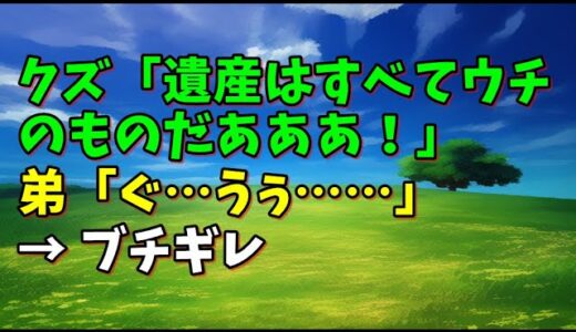 【スカッとひろゆき】クズ「遺産はすべてウチのものだあああ！」 弟「ぐ…うぅ……」 → ブチギレ