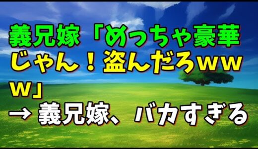 【スカッとひろゆき】義兄嫁「めっちゃ豪華じゃん！盗んだろｗｗｗ」 → 義兄嫁、バカすぎる