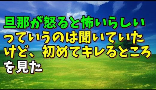 【スカッとひろゆき】旦那が怒ると怖いらしいっていうのは聞いていたけど、初めてキレるところを見た