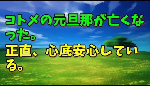 【スカッとひろゆき】コトメの元旦那が亡くなった。正直、心底安心している。