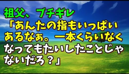 【スカッとひろゆき】祖父、ブチギレ「あんたの指もいっぱいあるなぁ。一本くらいなくなってもたいしたことじゃないだろ？」