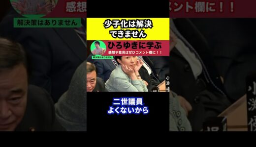 【ひろゆき】日本で少子化問題を解決することはできません【切り抜き/自民党/公明党/異次元の少子化対策/岸田総理】#Shorts