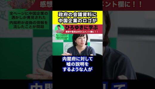 【ひろゆき】中国企業ロゴ問題で内閣府が虚偽の情報を流した【切り抜き/政府/タスクフォース/大林ミカ】#Shorts